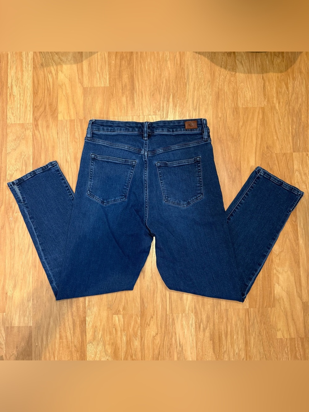 LRL Lauren Ralph Lauren Womens Regal Straight Ankle Cropped Jeans Dark Blue Sz 8